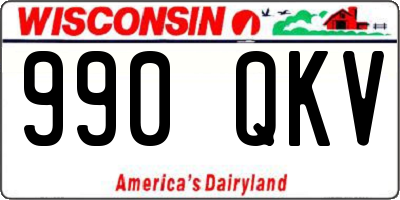 WI license plate 990QKV