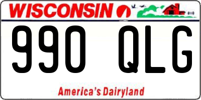WI license plate 990QLG