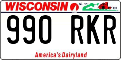 WI license plate 990RKR