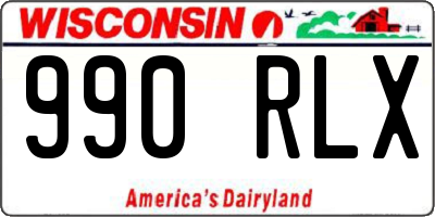 WI license plate 990RLX