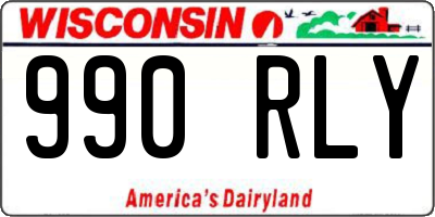 WI license plate 990RLY