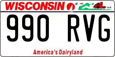 WI license plate 990RVG