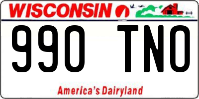 WI license plate 990TNO