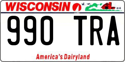 WI license plate 990TRA