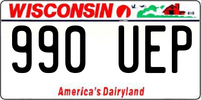 WI license plate 990UEP