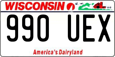 WI license plate 990UEX