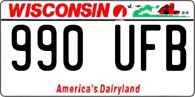 WI license plate 990UFB