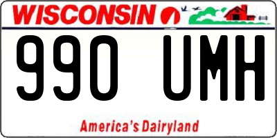 WI license plate 990UMH