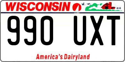 WI license plate 990UXT