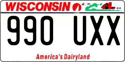 WI license plate 990UXX