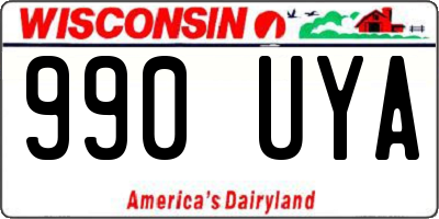 WI license plate 990UYA