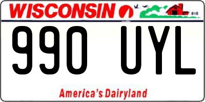 WI license plate 990UYL
