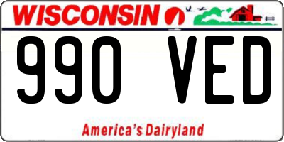 WI license plate 990VED