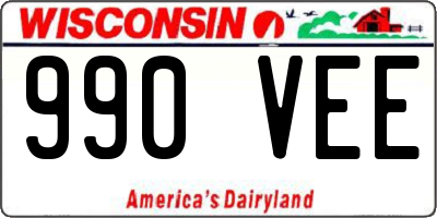 WI license plate 990VEE