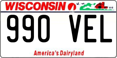 WI license plate 990VEL