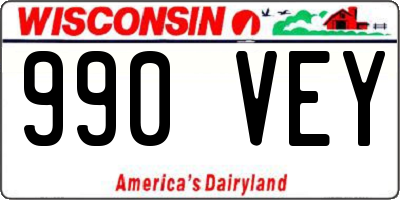 WI license plate 990VEY