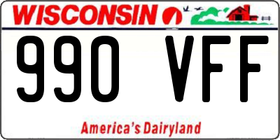 WI license plate 990VFF