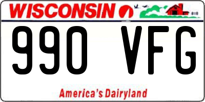 WI license plate 990VFG