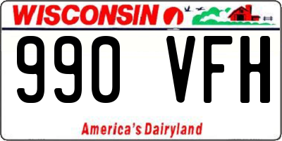 WI license plate 990VFH