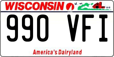 WI license plate 990VFI