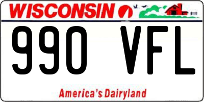 WI license plate 990VFL