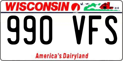 WI license plate 990VFS