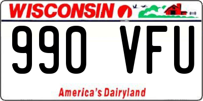 WI license plate 990VFU