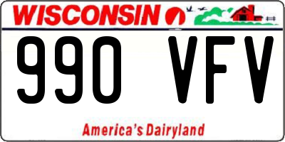 WI license plate 990VFV