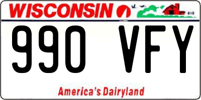 WI license plate 990VFY