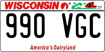 WI license plate 990VGC