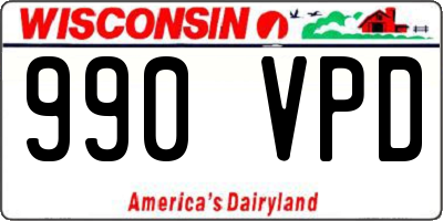 WI license plate 990VPD