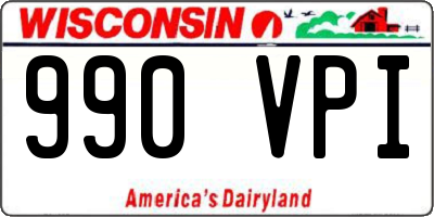WI license plate 990VPI