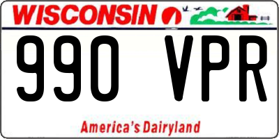WI license plate 990VPR