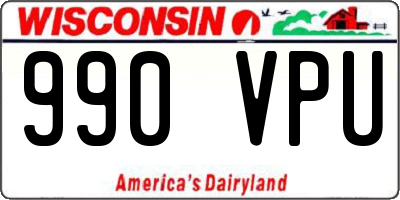 WI license plate 990VPU