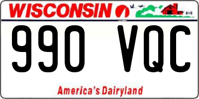 WI license plate 990VQC