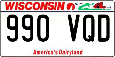 WI license plate 990VQD