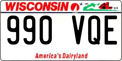 WI license plate 990VQE
