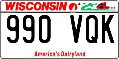 WI license plate 990VQK