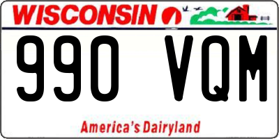 WI license plate 990VQM