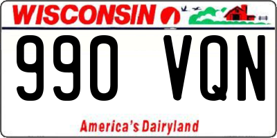 WI license plate 990VQN