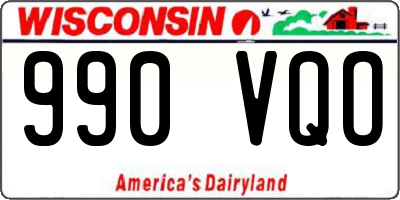 WI license plate 990VQO