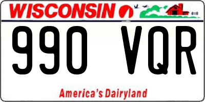 WI license plate 990VQR