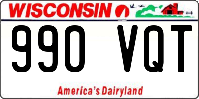 WI license plate 990VQT