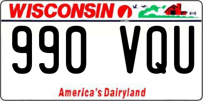 WI license plate 990VQU