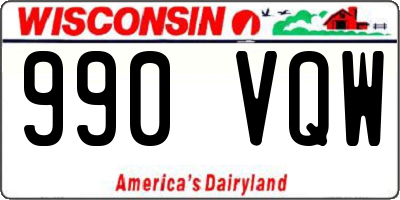 WI license plate 990VQW