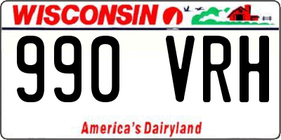 WI license plate 990VRH
