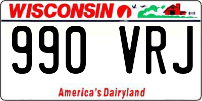 WI license plate 990VRJ