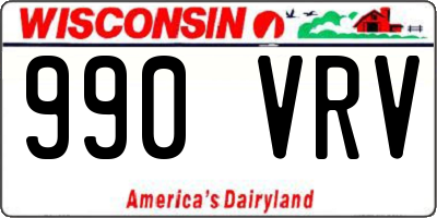 WI license plate 990VRV