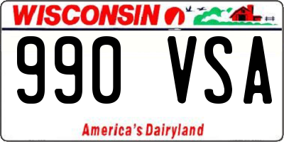 WI license plate 990VSA