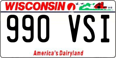 WI license plate 990VSI
